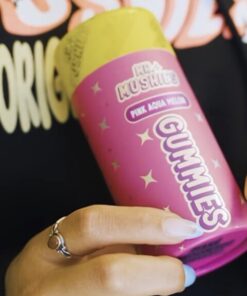 Mr Mushies Pink Aqua Melon Mushroom Gummies